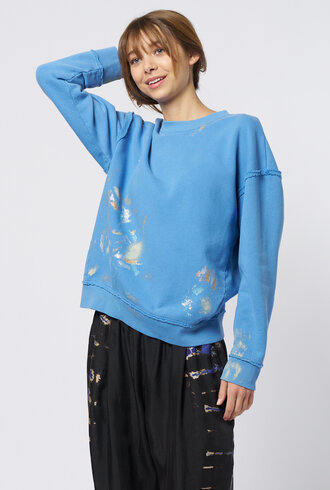 Raquel Allegra Hesperia Sweatshirt Wash Blue