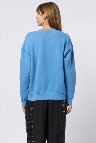 Raquel Allegra Hesperia Sweatshirt Wash Blue