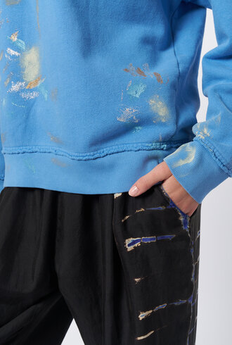 Raquel Allegra Hesperia Sweatshirt Wash Blue