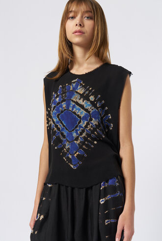 Raquel Allegra Lotta Tank Black