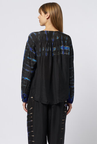Raquel Allegra Poet Blouse Black