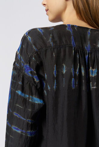 Raquel Allegra Poet Blouse Black