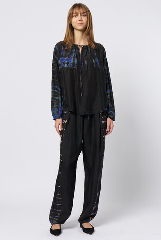 Raquel Allegra Poet Blouse Black