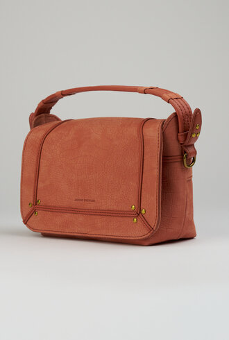 Jerome Dreyfuss Pepito Small Imprime Croco Terracotta