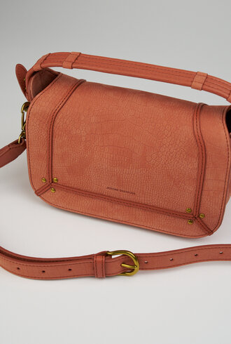 Jerome Dreyfuss Pepito Small Imprime Croco Terracotta