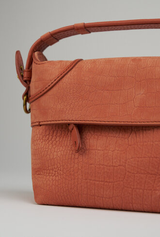 Jerome Dreyfuss Pepito Small Imprime Croco Terracotta