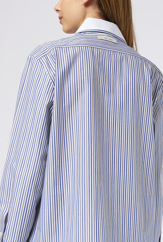WE-AR4 The Double Shirt Navy Stripe