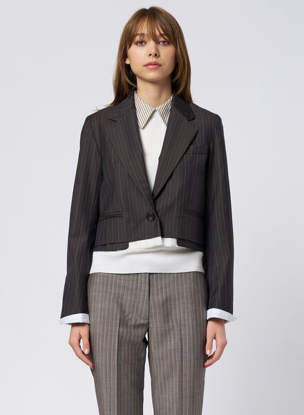 WE-AR4 The Cocktail Blazer Brown Stripe