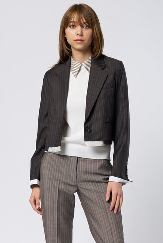 WE-AR4 The Cocktail Blazer Brown Stripe