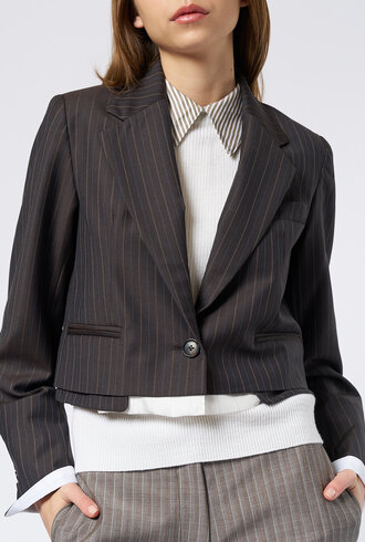 WE-AR4 The Cocktail Blazer Brown Stripe