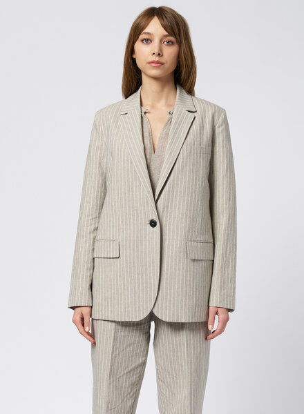 Pomandere One Button Jacket Ice Stripe