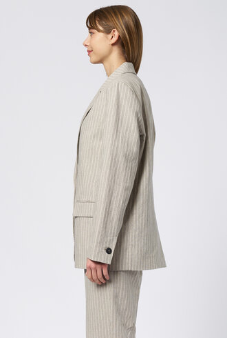 Pomandere One Button Jacket Ice Stripe