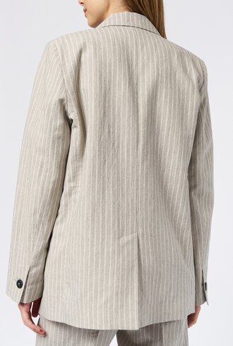 Pomandere One Button Jacket Ice Stripe