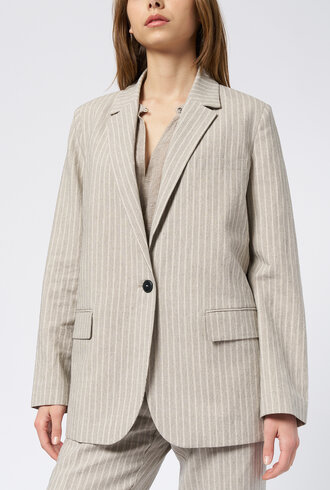 Pomandere One Button Jacket Ice Stripe