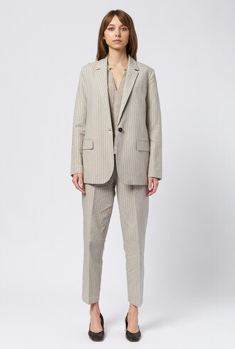Pomandere One Button Jacket Ice Stripe