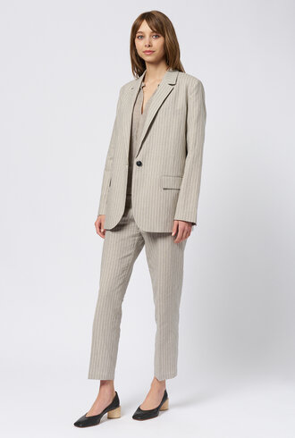 Pomandere One Button Jacket Ice Stripe