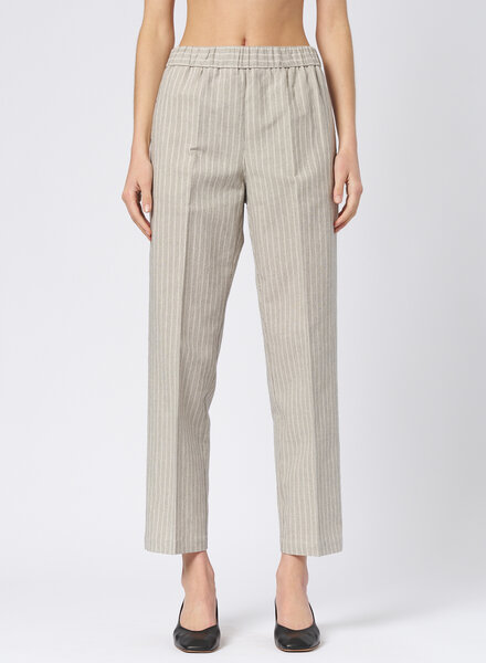 Pomandere Linen And Cotton  Pants Ice Stripe
