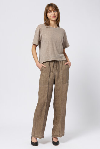 Pomandere T-Shirt Stripe Hazelnut