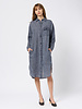 Pomandere Washed Gauze Shirt Dress Indigo