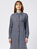 Pomandere Washed Gauze Shirt Dress Indigo