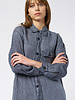 Pomandere Washed Gauze Shirt Dress Indigo