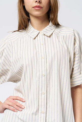 Apiece Apart Breaze Shirt Cream and Navy Stripe