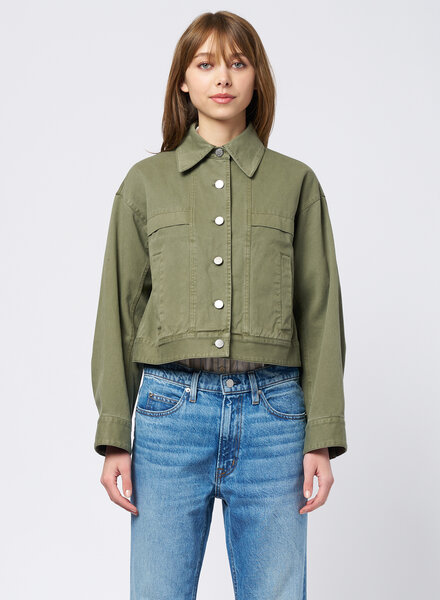 Apiece Apart Cropped Trapeze Jacket Thyme
