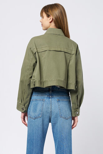 Apiece Apart Cropped Trapeze Jacket Thyme