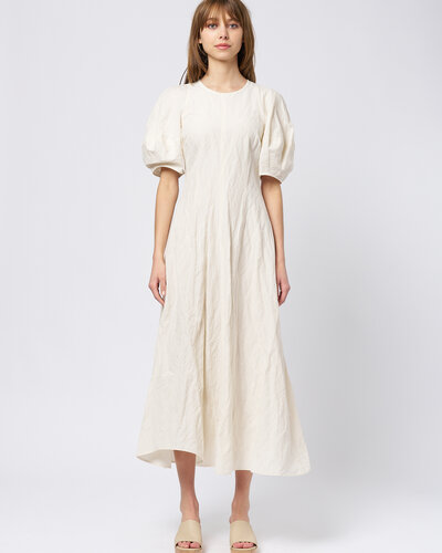 knee length dresses for ladies Bettina Midi Shirred Dress main image 0