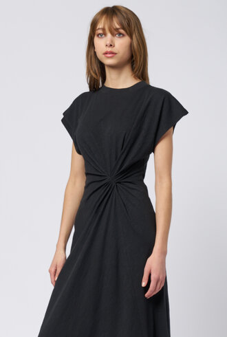 Apiece Apart Volta Twist Dress Black