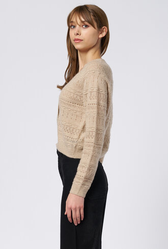 Kokun Pointelle Cardigan Jute