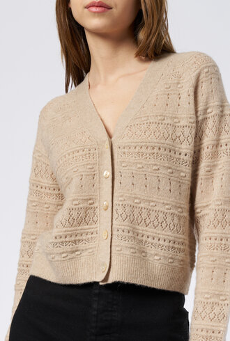 Kokun Pointelle Cardigan Jute