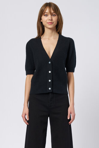 Kokun Short Sleeve  Cardigan Black