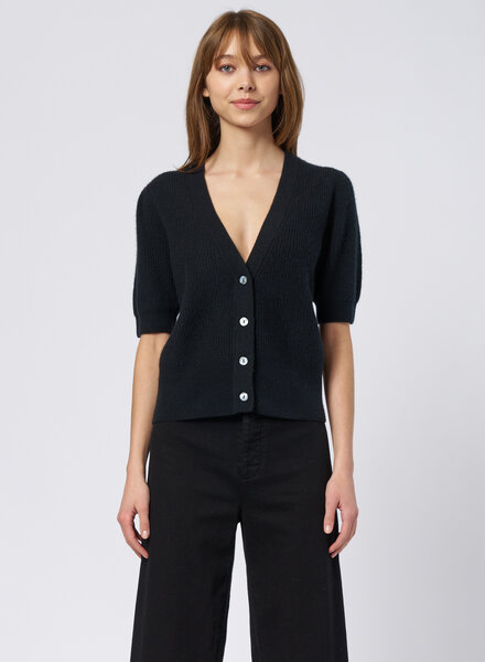 Kokun Short Sleeve  Cardigan Black