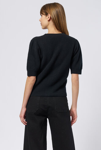 Kokun Short Sleeve  Cardigan Black