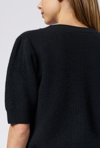 Kokun Short Sleeve  Cardigan Black