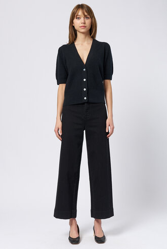 Kokun Short Sleeve  Cardigan Black
