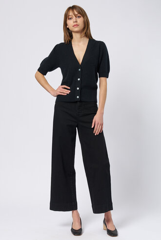 Kokun Short Sleeve  Cardigan Black