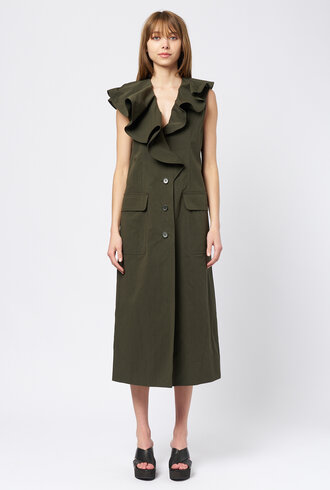 Ulla Johnson Harper Coat Dress Cypress