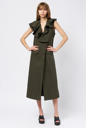 Ulla Johnson Harper Coat Dress Cypress