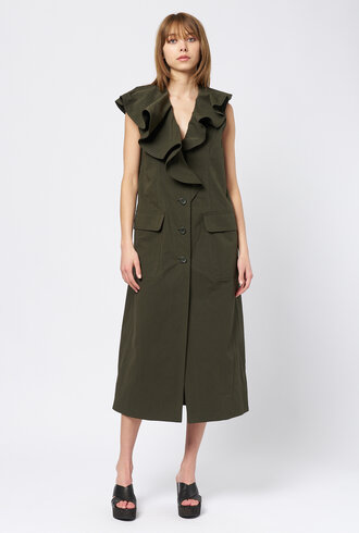 Ulla Johnson Harper Coat Dress Cypress