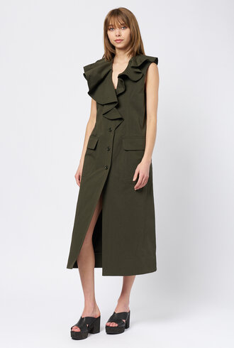 Ulla Johnson Harper Coat Dress Cypress