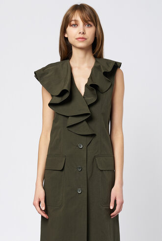 Ulla Johnson Harper Coat Dress Cypress