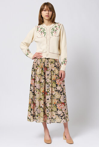 The Great The Western Beaded Cardigan Natural
