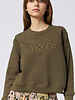 The Great The Floral Applique Teammate Sweatshirt Army