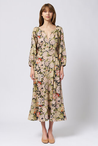 The Great The Pampas Dress Rose Print