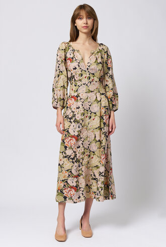 The Great The Pampas Dress Rose Print