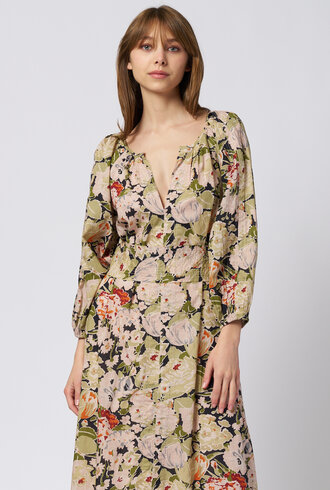 The Great The Pampas Dress Rose Print