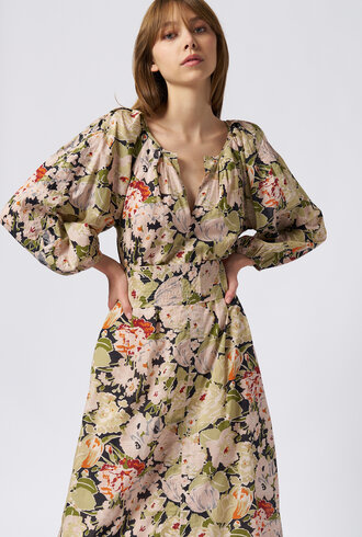 The Great The Pampas Dress Rose Print