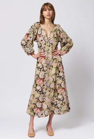 The Great The Pampas Dress Rose Print